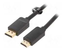 Cable | DisplayPort plug,HDMI plug | Len: 1.5m | black | 30AWG