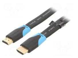 Cable | HDMI plug,both sides | PVC | HDMI 2.0 | 2m | black | 30AWG