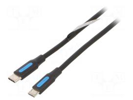 Cable | USB 2.0 | USB B micro plug,USB C plug | nickel plated | 1m