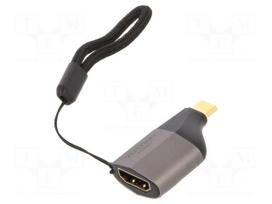 Adapter | HDMI 2.0 | HDMI socket,USB C plug | gold-plated