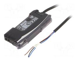 Sensor: optical fiber amplifier | PNP | Connection: cables | 2m
