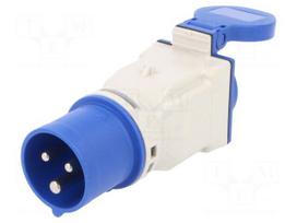 Transition: adapter | male/female | 16A | 230VAC | IEC 60309 | Schuko