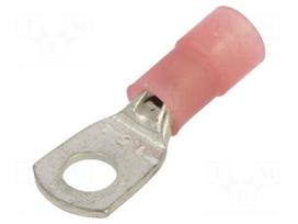 Tip: ring tube | M4 | Ø: 4.2mm | 0.25÷1.5mm2 | crimped | for cable | red