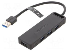 Hub USB | USB A socket x4,USB A plug,USB B micro socket | PnP