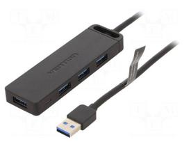 Hub USB | USB A socket x4,USB A plug,USB B micro socket | PnP