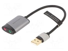 PC extension card: sound | Jack 3.5mm socket x2,USB A plug | PnP