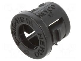 Grommet | Ømount.hole: 7.9mm | Øhole: 4.75mm | polyamide | black