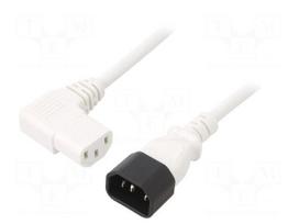 Cable | 3x1mm2 | IEC C13 female angled right,IEC C14 male | PVC
