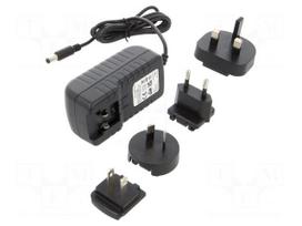 Power supply: switching | mains,plug-in | 12VDC | 2A | 24W | 86.5%