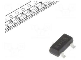 Diode: Zener | 0.3W | 12V | SMD | SOT23 | double,common cathode