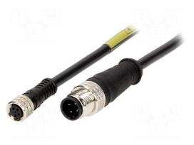 Cable: for sensors/automation | M12,M8 | PIN: 4 | M12 male,M8 female