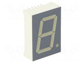 Display: LED | 7-segment | 25.4mm | 1" | No.char: 1 | red | 88÷260mcd