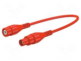Test lead | BNC socket,BNC plug | Len: 2m | red | Z: 50Ω | brass