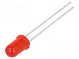 LED | red | 5mm | 1.1÷3.7mcd | 50° | Front: convex | 1.7÷2.2VDC
