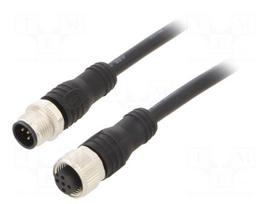 Cable: for sensors | M12 | PIN: 5 | 3m | plug | 36VDC | PVC | IP67,IP69K