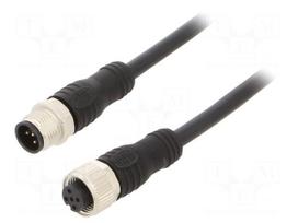 Cable: for sensors/automation | M12 | PIN: 5 | 1m | plug | 36VDC | PVC