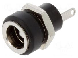 Connector: DC supply | socket | male | 1A | soldering | 5.5/2.5mm | 12VDC