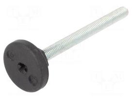Foot | rigid,with screwdriver slot,with lever | Base dia: 25mm | M6
