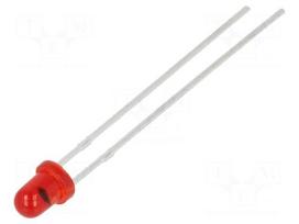 LED | red | 3mm | blinking | 400÷800mcd | 60° | 3.5÷14VDC | 22mA | 1.5÷3Hz
