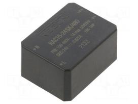 Converter: AC/DC | 15W | Uin: 85÷528VAC,120÷750VDC | Uout: 24VDC | 87%