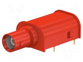 Adapter BNC | socket | red | soldered | Type: insulated