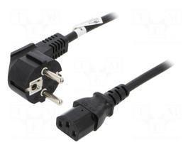 Cable | 3x0.75mm2 | CEE 7/7 (E/F) plug angled,IEC C13 female | PVC