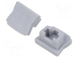 Cap for LED profiles | silver | 10pcs.
