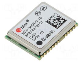 Module: GPS/BEIDOU | ±2.5m | NMEA,RTCM,UBX | -167dBm | 2.7÷3.6VDC