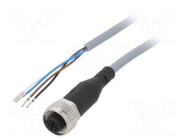 Cable: for sensors/automation | PIN: 4 | M12 female | straight | 5m