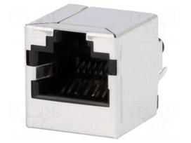 Connector: RJ45 | socket | PIN: 8 | Cat 6 | shielded | 8p8c | on PCBs | THT