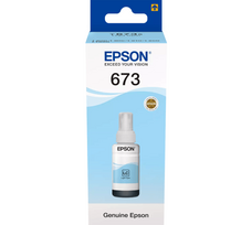 Epson 673LC (C13T67354A) Ink Refill Bottle, Light Cyan