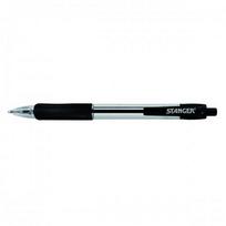STANGER Ball Point Pens 1.0 Softgrip retractable, black, 1 pcs. 18000300039