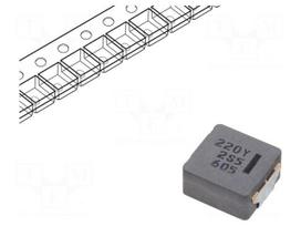 Inductor: wire | SMD | 22uH | 8.8A | R: 45mΩ | ±20% | ETQP5M | 10.7x10x5.4mm