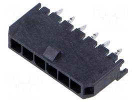 Connector: wire-board | socket | male | PIN: 6 | Micro-Fit 3.0 | 3mm | 5A