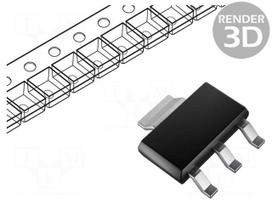 IC: voltage regulator | linear,fixed | 5V | 0.5A | SOT223 | SMD | ±3%