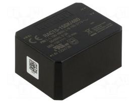 Converter: AC/DC | 15W | Uin: 85÷528VAC,120÷750VDC | Uout: 15VDC | 85%