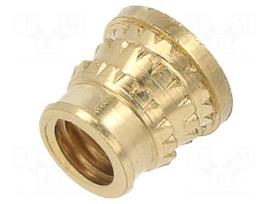 Threaded insert | brass | M5 | L: 6.6mm | for plastic | MULTISERT®