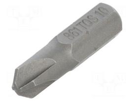 Screwdriver bit | Torq-Set® | TS10 | 1/4" | Overall len: 25mm