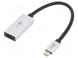 Adapter | HDMI 2.1 | HDMI socket,USB C plug | gold-plated | 0.15m
