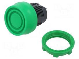 Switch: push-button | 22mm | Stabl.pos: 1 | green | none | IP66 | flat