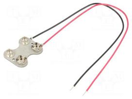 6F22 connector | 6F22,6LR61 | Batt.no: 2 | on cable | cables | 185mm