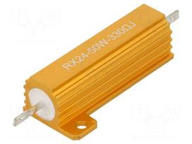 Resistor: wire-wound | 330Ω | with heatsink | 50W | ±5% | 50ppm/°C