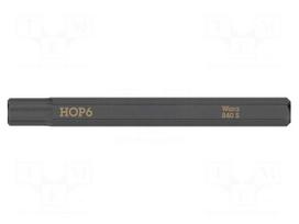 Screwdriver bit | Hex Plus key | HEX 6mm | 1/4" | Kind: impact