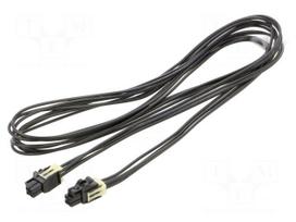 Cable | 1m | black | Ioper.max: 6A | Plating: gold-plated | female | PIN: 4