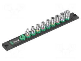 Socket: 6-angles-set | inch,socket spanner | 1/4" | 23mm | 9pcs.