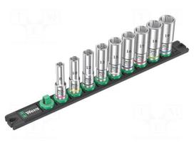 Wrench-set | 6-angles,socket spanner | 3/8" | 64mm | 9pcs.