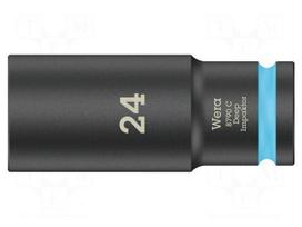 Socket: 6-angles | socket spanner,impact | HEX 24mm | 1/2" | long