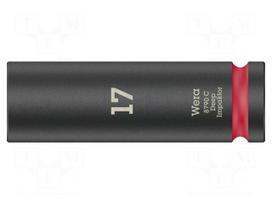 Socket: 6-angles | socket spanner,impact | HEX 17mm | 1/2" | long