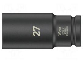 Socket: 6-angles | socket spanner,impact | HEX 27mm | 1/2" | long