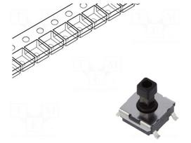 Microswitch TACT | SPST-NO | Pos: 2 | 0.05A/24VDC | SMT | none | 980mN